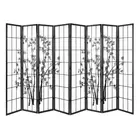Artiss 8 Panel Room Divider Screen Privacy Dividers Pine Wood Stand Black White