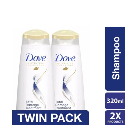 KP 2x [DOVE] Total Damage Shampoo Treatment To Repair Hair Surface @320 ml