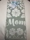CYNTHIA ROWLEY KITCHEN TOWELS MOM FLOWERS GREEN 100% COTTON NWT