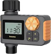 Insoma Water Timer for Garden, Outdoor Garden Hose Faucet Timers, Programmable Sprinkler Timer with Rain Delay/Manual/Automatic Irrigation System for Lawns Pool Yard, IP55 Waterproof