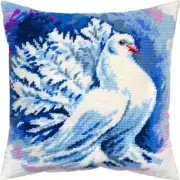 Tapestry Pillow Cover DIY kit "Pigeon" Needlepoint kit Printed canvas