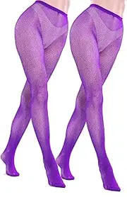 [ZINTEDI] 2 Pairs Womens Fishnet Stockings High Waist Tights Fishnets Fishnet Tights for Women