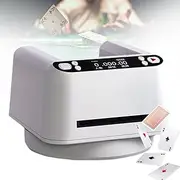 Automatic Card Dealer & Shuffler, Intelligent Sensing 360° Rotating Poker Card Dealing Machine with Poker Tablecloth, Rechargeable Electric Card Shuffing Machine for UNO, Blackjack, Texas Hold'em