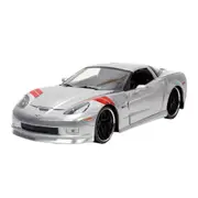 Jada 1:24 Scale Big Time Muscle 2006 Corvette Z06 Silver Diecast Car Model