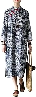 [ChangNanJun] Cotton Linen Cheongsam Qipao Loose Chinese Style Dress for Women