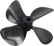 LUMIXE 2pcs Propellers 4 Blades Paddles Resin Props OD 55/60/65/70/75mm CW CCW Aperture 5mm, for RC Boat Model DIY Parts Boat Propeller (Color : 2pc 70mm CW)