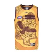 Hawthorn Hawks ISC AFL Mens Indigenous Guernsey | Gold by Sporting House