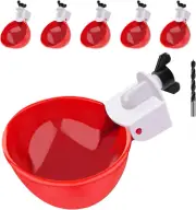6 Pack Chicken Waterer Cups - Large Poultry Feeder for Chicken, Duck, Goose