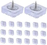 Hoement 20pcs Non-Slip Rubber Pad Desk Table Fixed Feet Chair Wheel Stopper Furniture Shims Furniture Chair Casters Wheels Casters Table Leg Levelers Leveling Screws Desk Fixed Feet Rubber