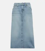 [Re/Done] Re/Done Low Rider denim midi skirt 30 blue