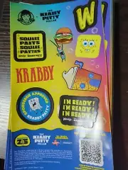 SpongeBob Wendy's krabby pattie sticker Sheets