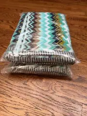 MISSONI for Target Chevron Zig Zag Bath Towel NEW & UNUSED Blue Teal Collector.