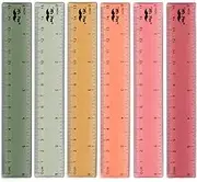 Mr. Pen- Ruler, 6 Inch, 6 Pack, Vintage Colors, Rulers for Kids, Rulers for School, Clear Plastic Ruler, Kids Ruler, Back to School Supplies, Clear Ruler, Ruler with Centimeters and Inches