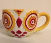 Owl Mug Oversized Coffee Cup Soup Bowl Yellow Red DW Safe