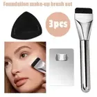 Flat make-up Brush foundation make-up palette Powder 3pcs/set D4P6 puff B8J2