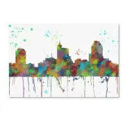 MW0250-C2232GG Raleigh North Carolina Skyline Mclr-1 by Marlene Watson, 22x32...