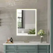 Wellfor Vanity Mirrors 32"Hx24"W Anti-Fog Dimmable Led Lighted Touch Sensor