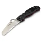 Spyderco Rescue 3 - 'Thin Red Line' Utility Folding Knife - EDC - Black - Japan