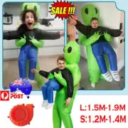 Kid Adult Inflatable Christmas Funny Blow up Cosplay Party Costume-Hold by Alien
