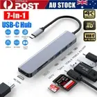 7 in 1 USB Type-C Hub To USB3.0 4K HDMI SD/TF Adapter Cable For MacBook iPad Pro