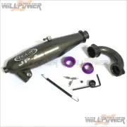 1/8 Exhaust Pipe Hard-Coated #JP-1 (RC-WillPower) HongNor