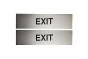 2x Sandleford 20cm Metal Exit Sign Restaurant Door Self Adhesive Signage Silver