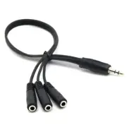 Standard 3.5mm Microphone Connection Cord Wire Splitter Adapter Cabel Wire 30cm