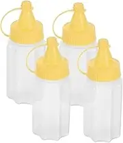 Alipis Mini Condiment Bottles Set of 4 Salad Dressing Dispenser Ketchup Bottle Mustard Squeeze