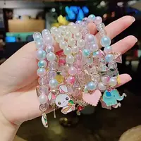 在飛比找松果購物優惠-FB3630 繽紛彩色透明串珠兒童手鍊 (1.1折)