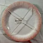 Tommy Bahama 4 Melamine 10.5” Dinner Plates White w Pink Edge NEW!