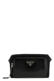 PRADA Re-Nylon Leather Shoulder Strap