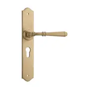 6640E Door Lever Reims Euro Pair Satin Brass H240xW40xP70mm