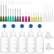 30ml Glue Precision Tip Applicator Bottle, Needle Tip Squeeze Bottle, 14ga 16ga 18ga 20ga 25ga Storage Cap Set 1 As Shown