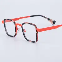 在飛比找蝦皮商城精選優惠-時尚復古醫用金屬眼鏡框外貿高級純手工製造眼鏡架小眾個性眼鏡框