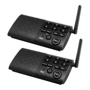 Hosmart Full Duplex Wireless DESKTOP Intercom System Two Way Real Time - 2 Unit