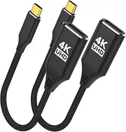 USB C to HDMI Adapter 4K@60Hz （2-Pack）， [Thunderbolt 3/4 Compatible] USB Type C to HDMI Adapter Groundbreaking Performance, Compatible for iPhone 15 Pro/Max, MacBook Pro/Air, iPad, iMac and More