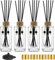 Reed Diffuser Bottle Set of 4 Glass Diffuser Bottles 5oz/155ml Clear Empty Es...