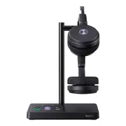 Yealink WH62 DECT Wireless Headset with Charging Stand Headset - Teams Certified 2-Mics Noise Cancellation / Busy Light / Up to 160m Distance / Up to 14-Hour Talk-time [WH62 DUAL TEAMS]