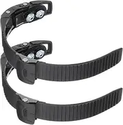 Angoily 2Pcs Roller Skate Buckle Straps, Replaceable Skating Shoe Fixing Straps, Adjustable Black PP Buckles for Roller Skates