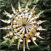 Kinetic Wind Catcher Sculpture, Metal Garden Decor, 3D Wind Spinner,for Outdoor Home/Yard