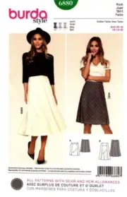 Burda Sewing Pattern 6880 Womens Skirts Sewing Pattern Size 10-20 NEW