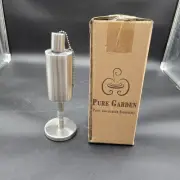 Table Top Torch Canister - 10.5 in Tall Stainless Steel Refillable Citronella