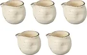 Set of 5 White Dressing Large [9.5 x 7.5 x 7.5 cm (270cc)] | Setomonohonpo with Dressing