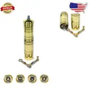 Gold Brass Coffee & Spice Mill - 8.5" Durable Manual Grinder for Turkish Coffee