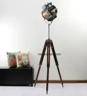 Collectible Studio Lamp Spot Searchlight Lamp W Rosewood Tripod stand