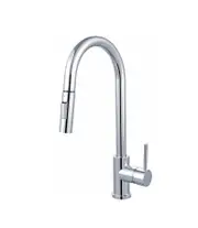 BK Kuchendesigner Chrome/Matt Black/Brushed Nickel/Gunmetal Grey/Brushed Gold Brass Round Pull Out Kitchen Mixer