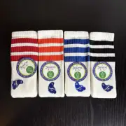 4 JEFFERIES Striped Tube Socks Kids Size Small Fits Shoe Size 9-1 Vintage Style