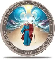 Motivational Christian Faith Challenge Coin – “for with God Nothing Will Be Impossible” Pocket Token, Luke 1:37 Scripture Medallion – Inspirational Christian Gift for Strength and Encouragement