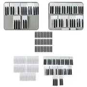 Transform Your Worn Piano Keyboard with White/Black Keytops Replacement Kit