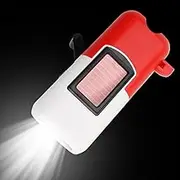 Flashlight Solar Rechargeable | Hand-Crank Solar Flashlight for Outdoors,Bright Lamp with Long-Range Beam and Whistle for Family, Friends, Men, Women, Adults
